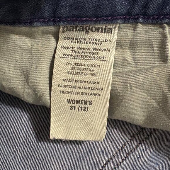 NWOT Patagonia Straight Leg Denim Organic Cotton Jeans Size 31 X 32.5 Dark Wash - Picture 10 of 13